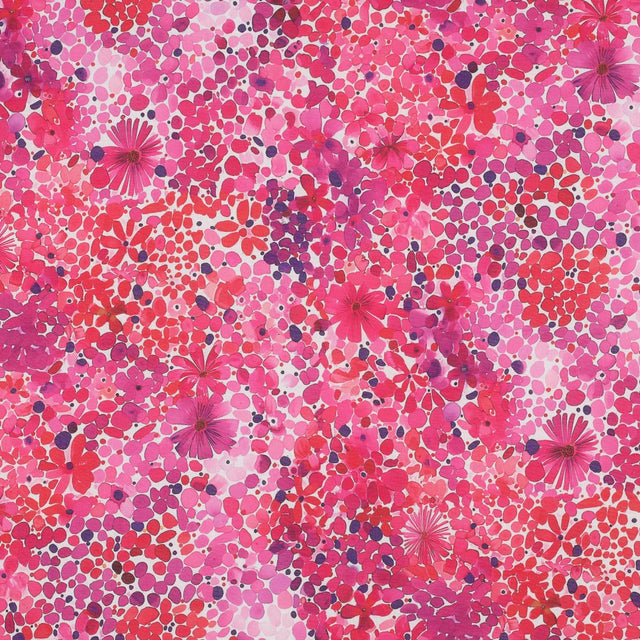 Cotton Voile - Watercolour Floral Pink