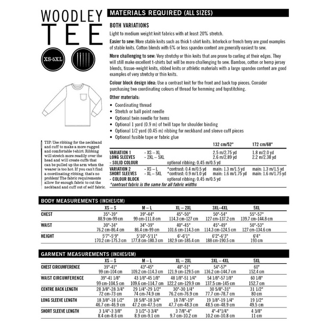 Thread Theory Woodley Tee Pattern (Men's Sizing)