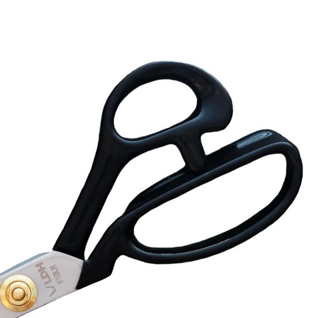 LDH 10" True Left-Handed Fabric Shears - Rubber Handle