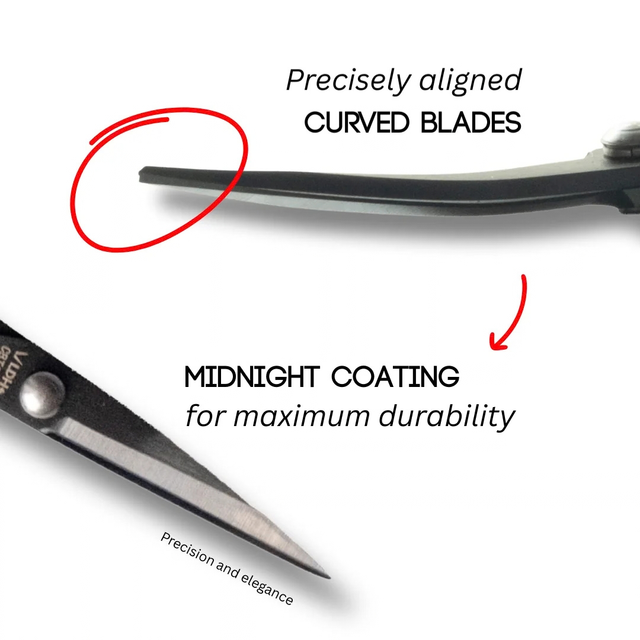 LDH 4.75" Midnight Edition Curved Blade Scissors