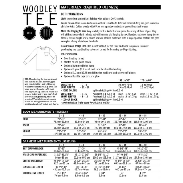 Thread Theory Woodley Tee Pattern (Women's Sizing) – Former and Latter  Fabrics