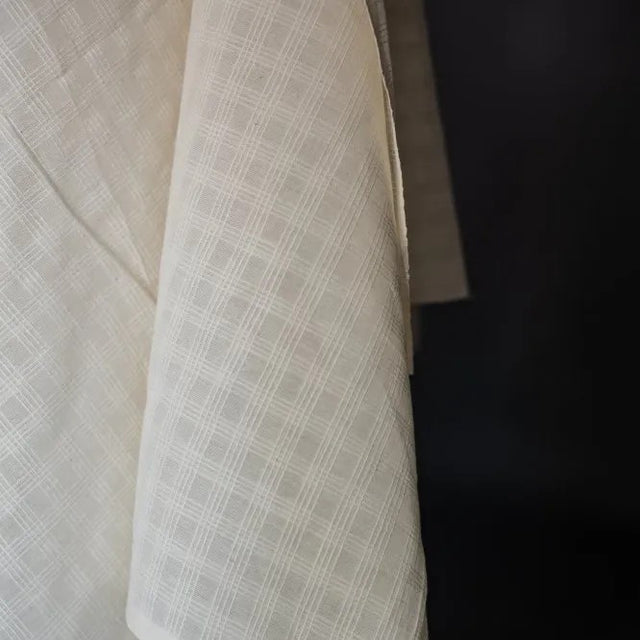Merchant & Mills Checkered Stripe - Natural Indian Cotton