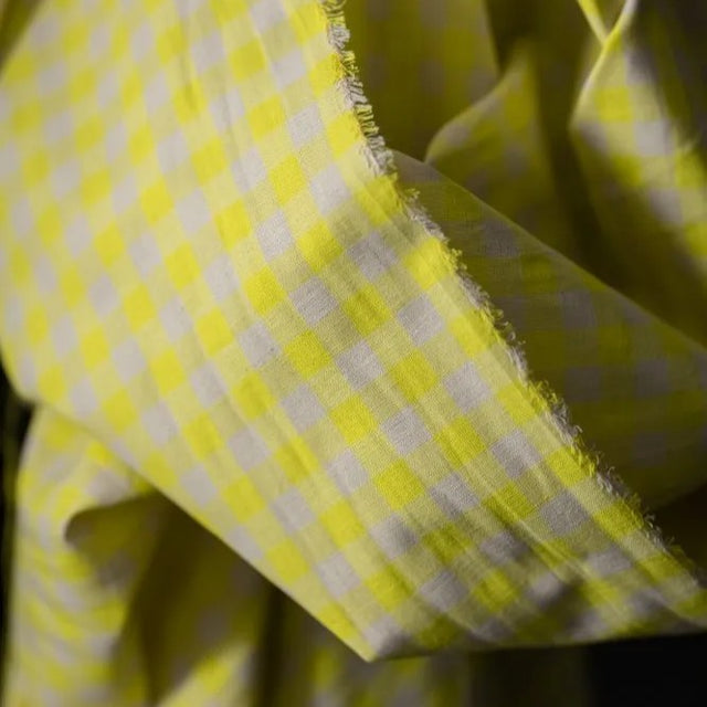Merchant & Mills Linen + Organic Cotton Blend - Neon Fizz Gingham