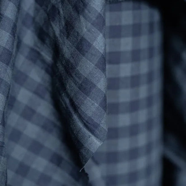Merchant & Mills Linen + Cotton Blend - Uniform Blues Gingham