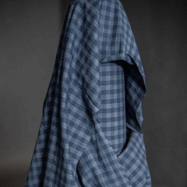 Merchant & Mills Linen + Cotton Blend - Uniform Blues Gingham