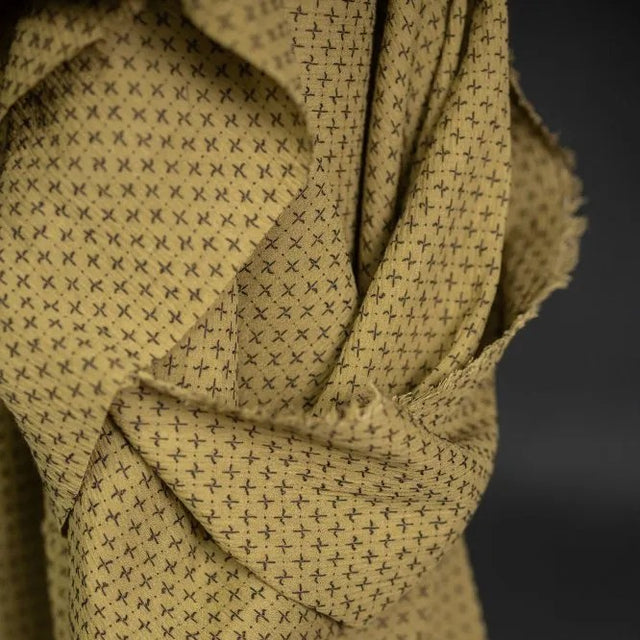 Merchant & Mills Indian Cotton - Salto Green Cross Stitch