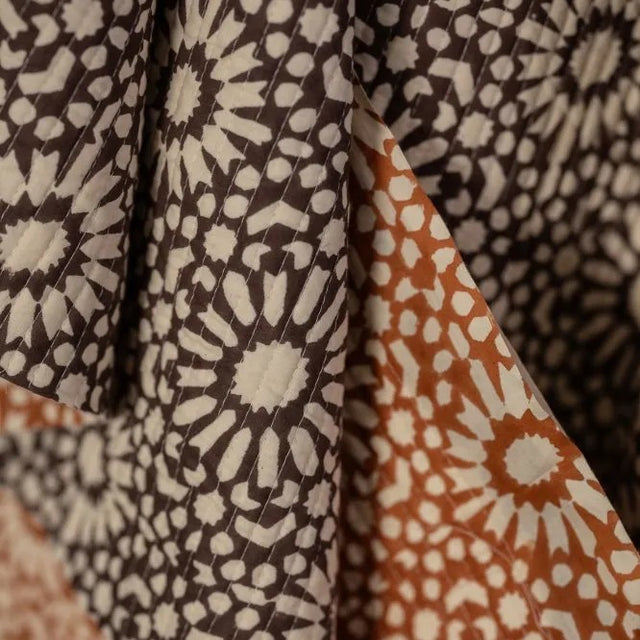 Merchant & Mills Quilted Indian Cotton - Papercut Orange + Plum