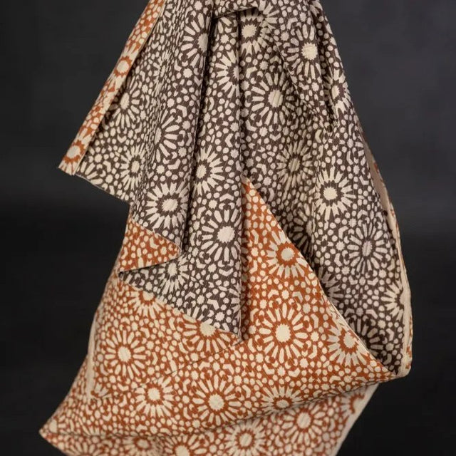 Merchant & Mills Quilted Indian Cotton - Papercut Orange + Plum