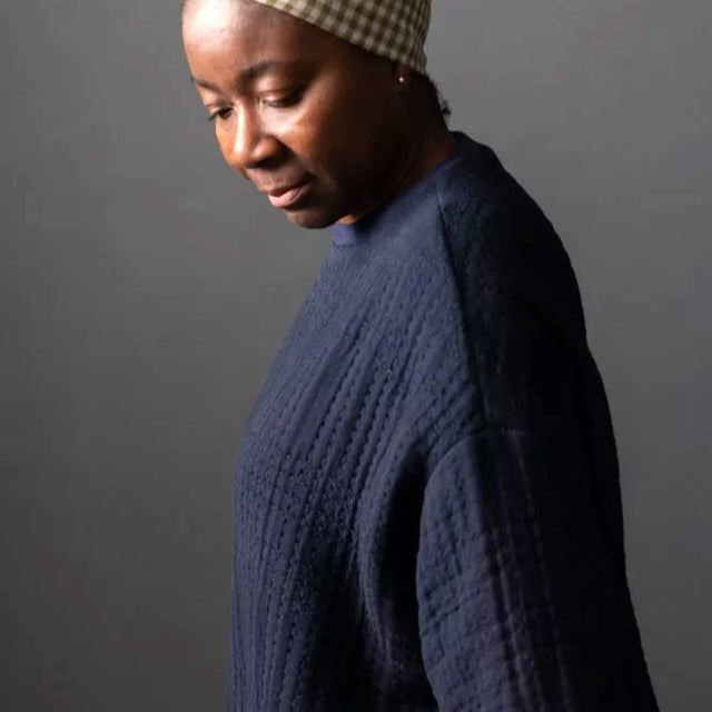 Merchant & Mills Cotton Jacquard - Soft Stitch Navy