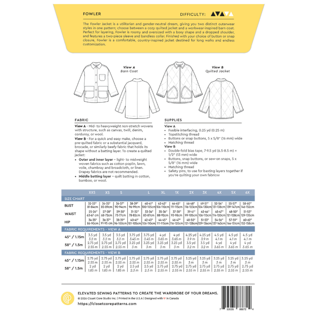 Closet Core Fowler Barn Coat & Quilted Jacket