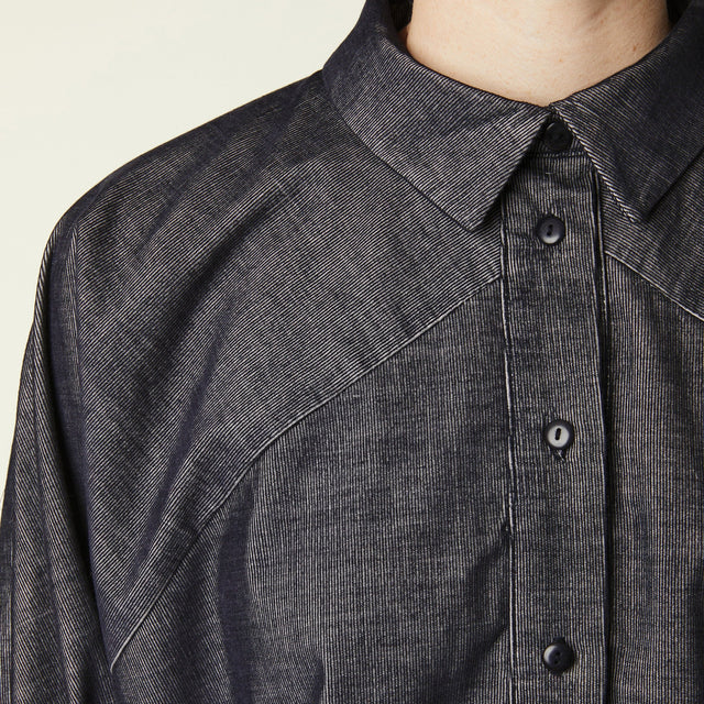 Atelier Brunette Woven Velvet Shirting - Deep Charcoal