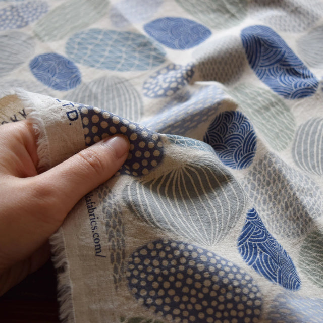 Bookhou Pathway Stones - Cotton + Linen Blend - Blue