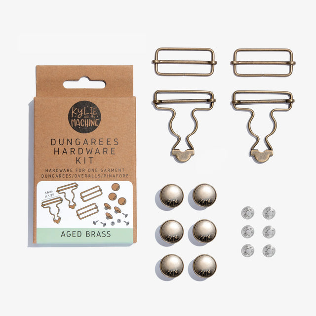 Kylie and the Machine Dungarees Hardware Kit - Aged Brass
