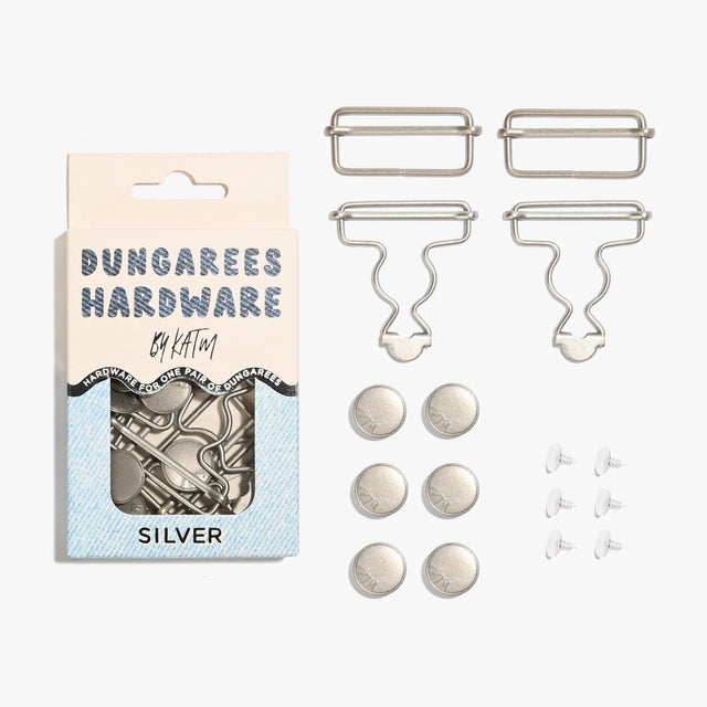 Kylie and the Machine Dungarees Hardware Kit - Silver