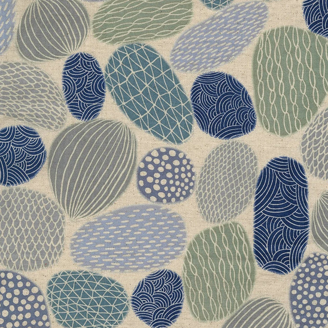 Bookhou Pathway Stones - Cotton + Linen Blend - Blue