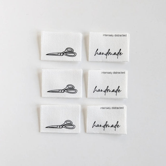 Intensely Distracted Labels - "Handmade/Scissors"