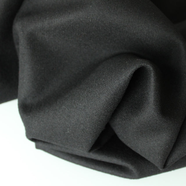 Italian Deadstock Wool Coating - Black