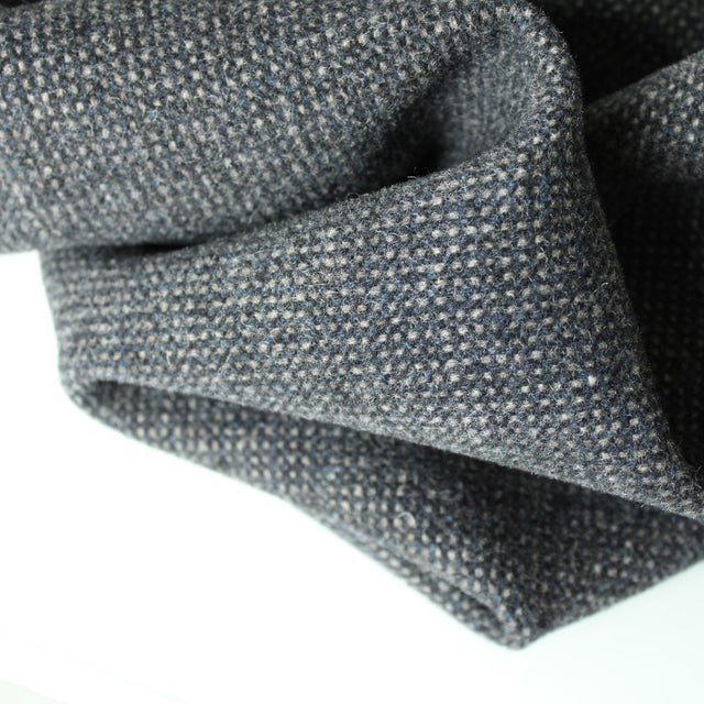 Italian Deadstock Wool Coating - Grey Blue Tweed