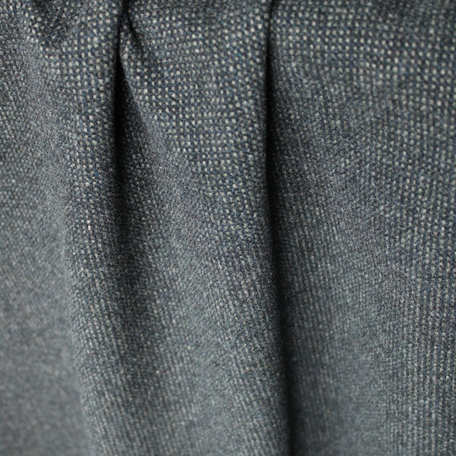 Italian Deadstock Wool Coating - Grey Blue Tweed