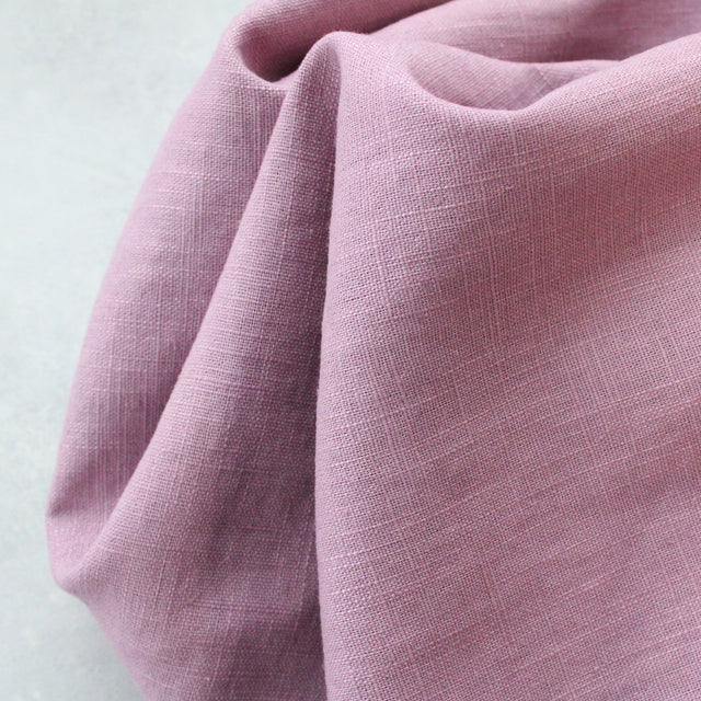 Washed Linen + Cotton Blend - Mauve