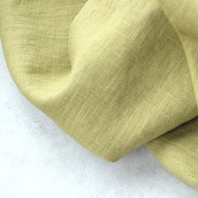 Washed Linen + Cotton Blend - Moss