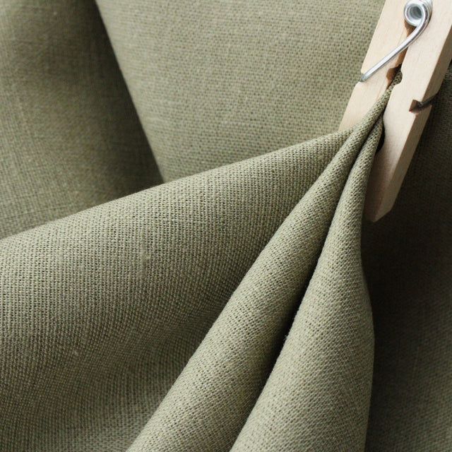 Linen Viscose Stretch - Moss Green