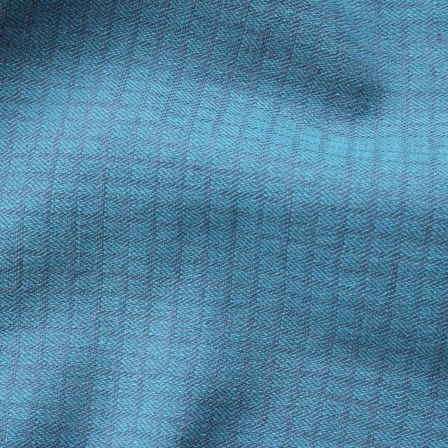 Yarn Dyed Linen + Cotton Blend - Ocean Jacquard