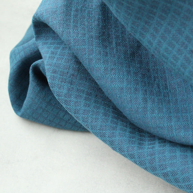 Yarn Dyed Linen + Cotton Blend - Ocean Jacquard