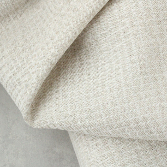 Yarn Dyed Linen + Cotton Blend - Oat Jacquard