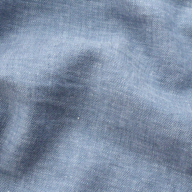 Yarn Dyed Linen + Cotton Blend - Blue Solid