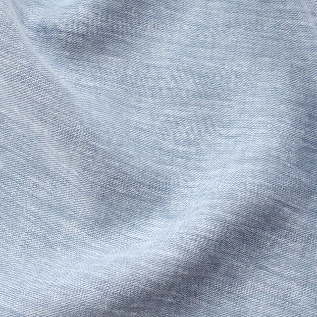 Yarn Dyed Linen + Cotton Blend - Blue Solid