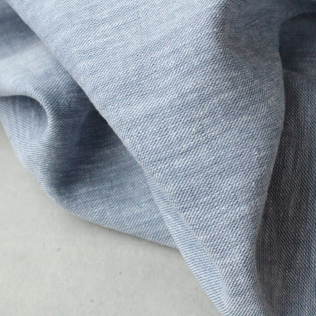 Yarn Dyed Linen + Cotton Blend - Blue Solid