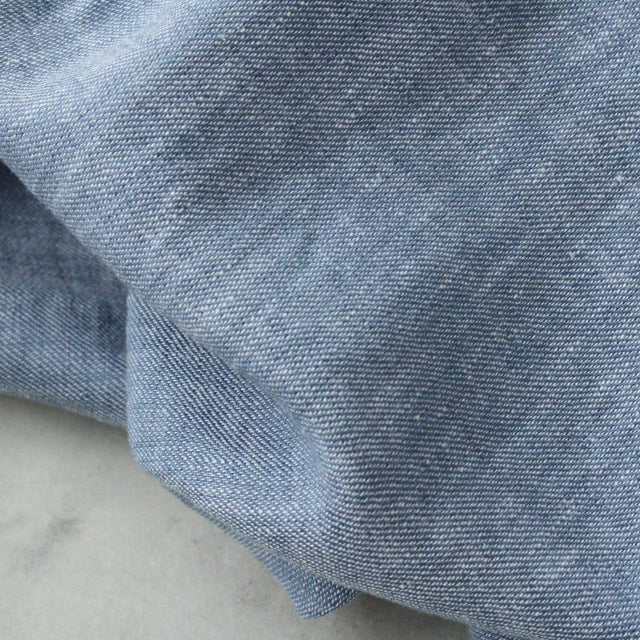 Yarn Dyed Linen + Cotton Blend - Blue Solid