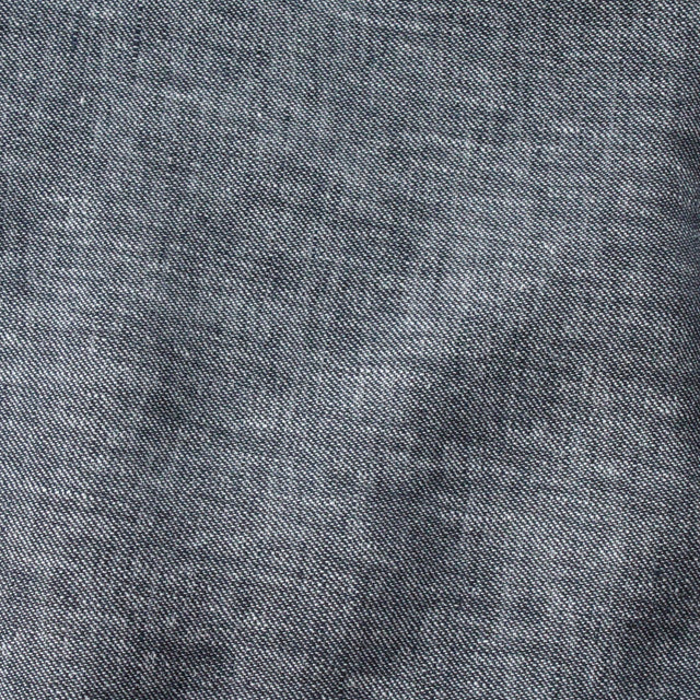 Yarn Dyed Linen + Cotton Blend - Navy Solid