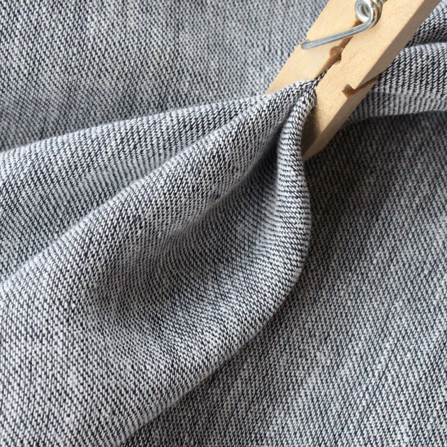 Yarn Dyed Linen + Cotton Blend - Navy Solid