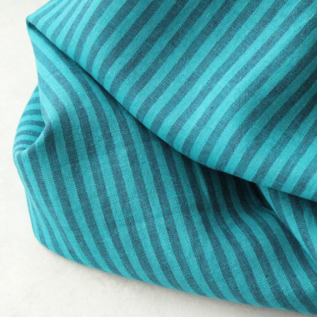 Yarn Dyed Linen + Cotton Blend - Jewel Stripe