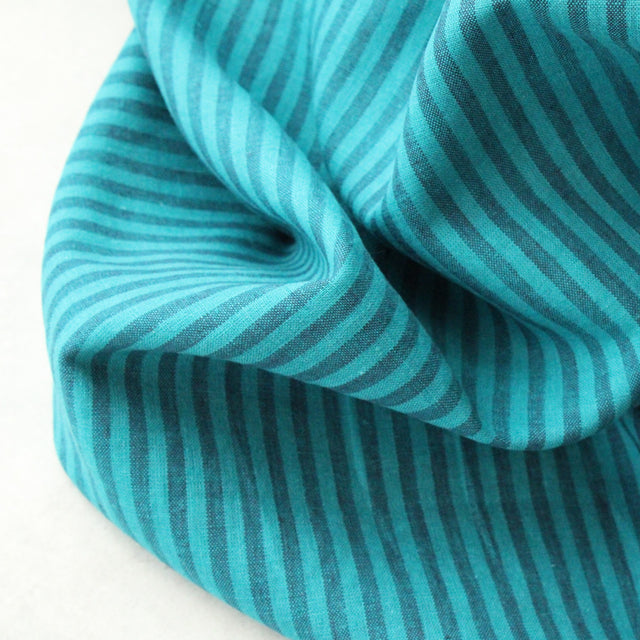 Yarn Dyed Linen + Cotton Blend - Jewel Stripe