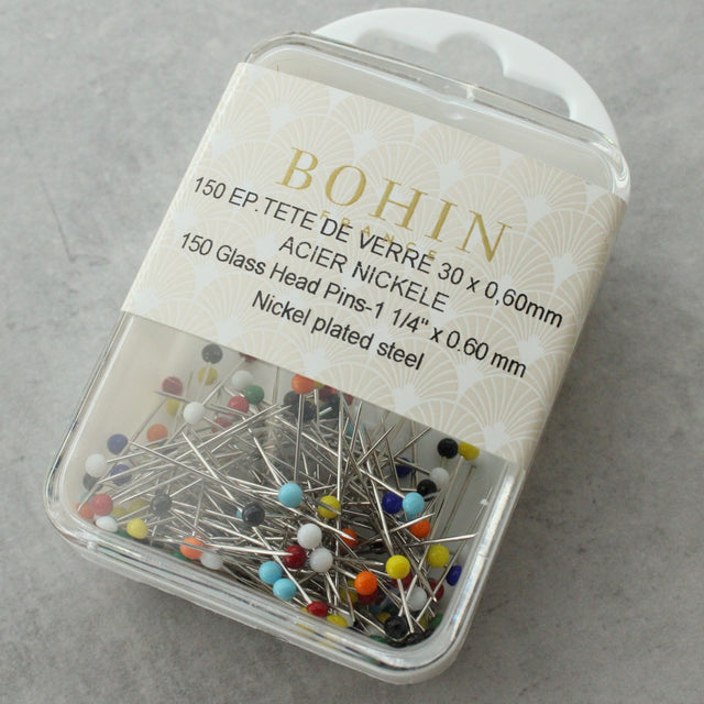 Bohin Glass Head Pins - 150pcs