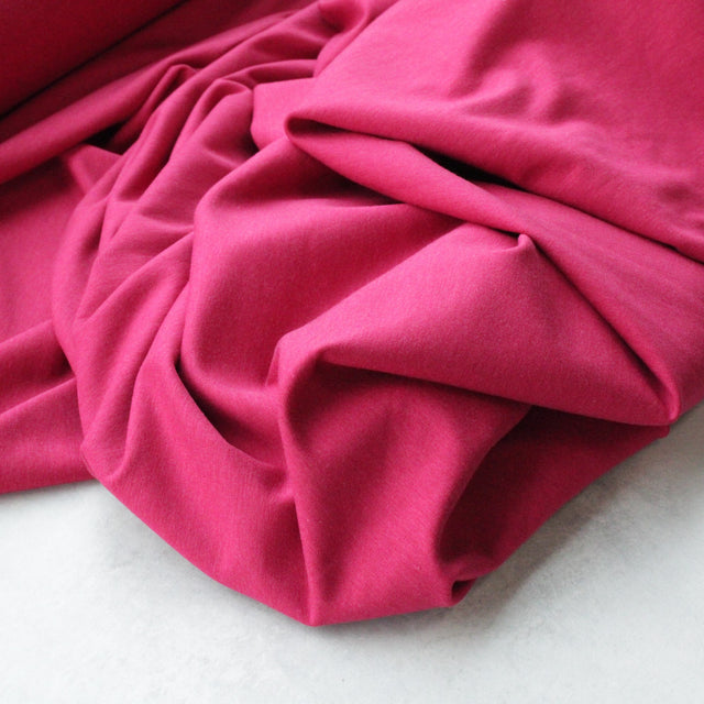 Organic Cotton + TENCEL™ French Terry - Raspberry