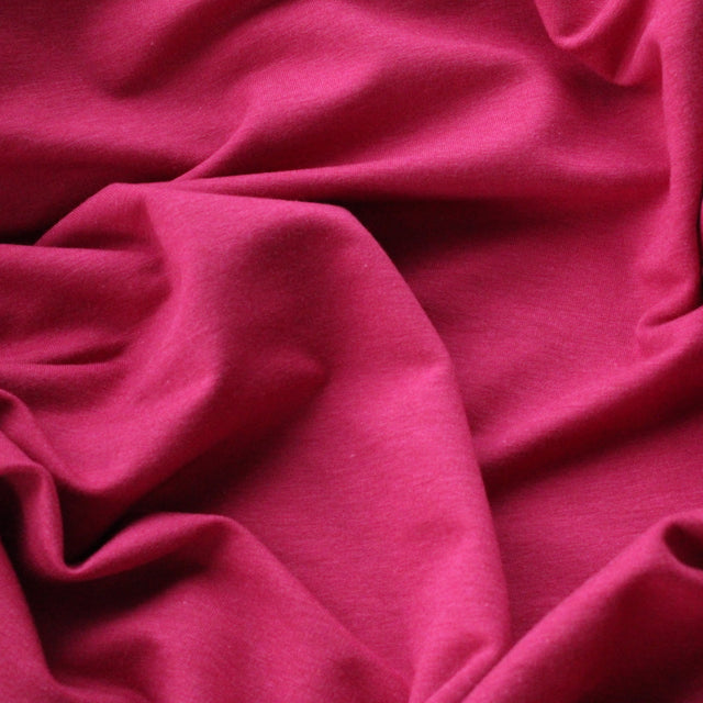 Organic Cotton + TENCEL™ French Terry - Raspberry