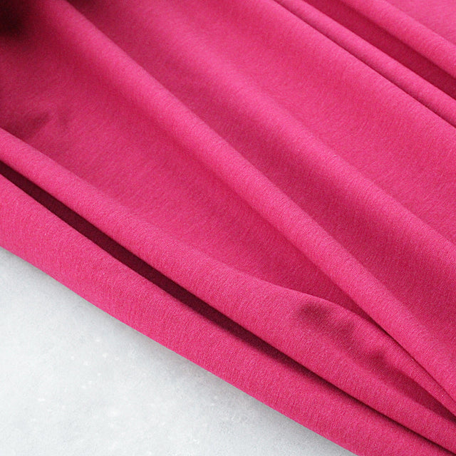 Organic Cotton + TENCEL™ French Terry - Raspberry