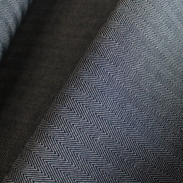 Artisan 3/8" Wide Herringbone Non-Stretch Denim - Dark Indigo