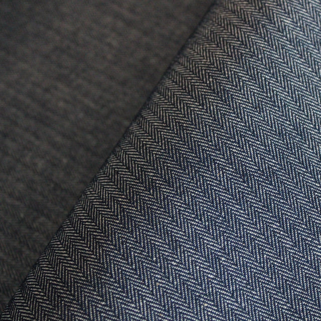 Artisan 3/16" Wide Herringbone Non-Stretch Denim - Indigo