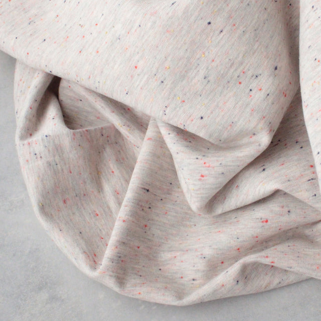 Cotton Speckled Sweat - Ecru Melange