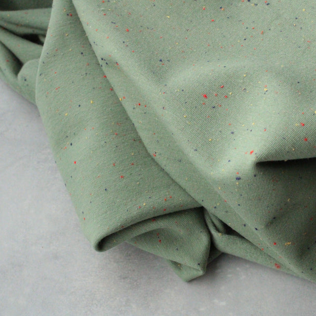 Cotton Speckled Sweat - Light Green