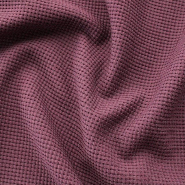 Organic Cotton Waffle Knit - Aubergine