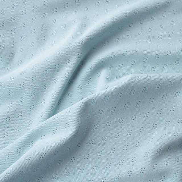 Pointelle Cotton Jersey - Light Blue