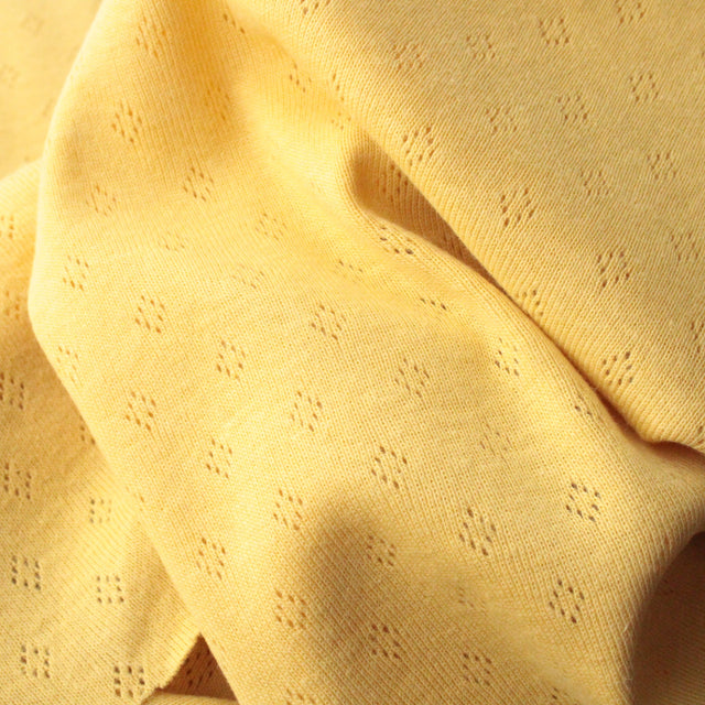 Pointelle Cotton Jersey - Soft Yellow