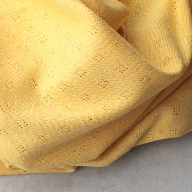 Pointelle Cotton Jersey - Soft Yellow