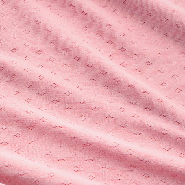 Pointelle Cotton Jersey - Rose